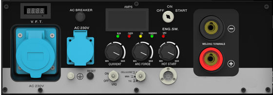 인더스트리얼 의도된 평가된 200A 휘발유 MMA / 섬유소 / 티그 용접 생성기