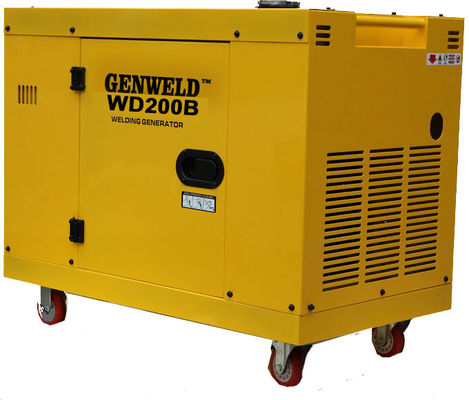 주문 GENWELD WD200B 200A 엔진 구동 용접기 발전기, 저소음 디젤 용접기 발전기 online manufacture
